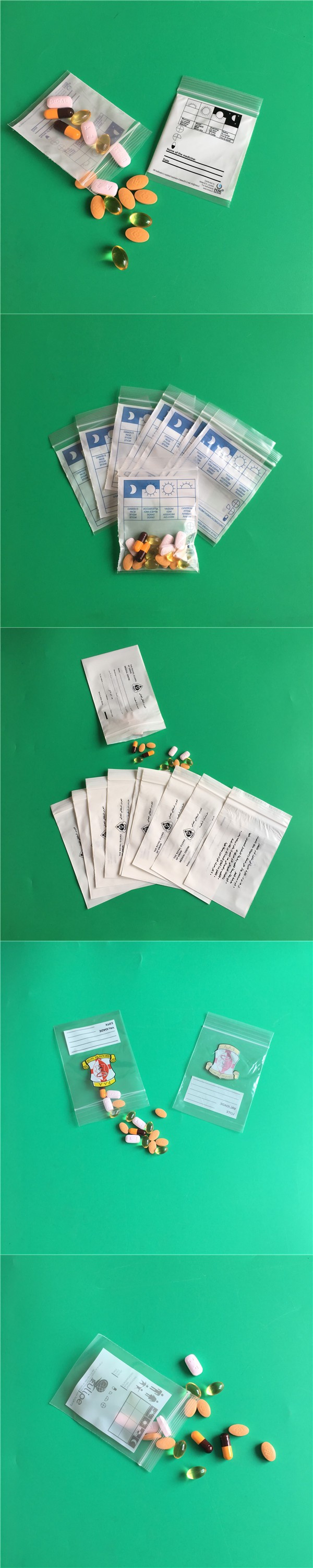 Clear Small Ziplock Bags For Pills , Disposable Air Tight Zip Lock Bags