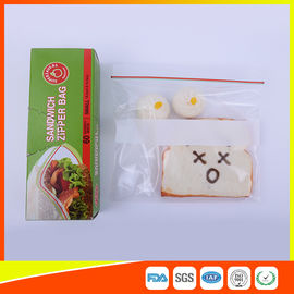 China Custom Resealable Plastic Sandwich Bags With Write Panel , Zip Lock Pouch Bags supplier