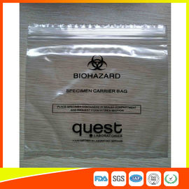 China Industrial Reclosable Plastic Specimen Bags , Packaging Zip Lock Bags FDA Approved supplier