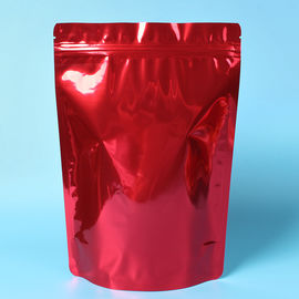 China Customized Red Tea Packaging Bags With Zipper / Coffee Bean Pouches supplier