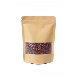 China Custom Resealable Kraft Paper Coffee Packaging Bags Ziplock Food Bag Pouch supplier