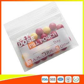 China Customized Clear Ziplock Pill Bags Resealable For Drug Medicine Packing supplier