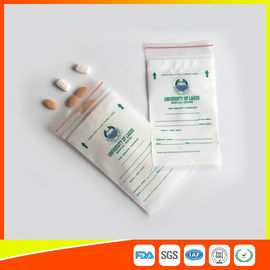 China LDPE Clear Medical Ziplock Pill Bags For Hospital / Drugstore Disposable supplier