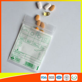 China Tablet Drug Packaging Ziplock Pill Bags , Medicine Plastic Bag With Zip Seal supplier