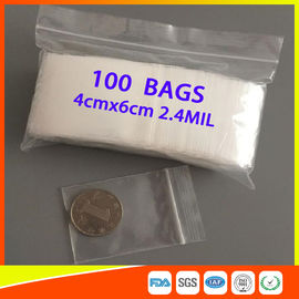 China Reusable Clear Zip Top Plastic Bags , Waterproof Small Ziplock Bags For Jewelry supplier