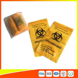 China Laboratory Biohazard Specimen Transport Bags Reclosable 3/4 Layer Yellow Color supplier