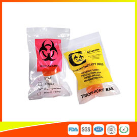 China Zip Lock Plastic Biohazard Specimen Bags / Vaccine Transport Bags Waterproof supplier