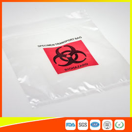 China Plastic Clear Biohazard Bags Kangaroo Bags For Lab Medical Use With Zipper Top supplier