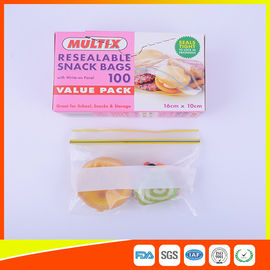 China Seals Tight Plastic Ziplock Snack Bags Reuseable With Private Lable supplier