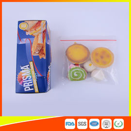 China PE Transparent Plastic Snack Bags With Zipper , Reusable Snack And Sandwich Bags supplier