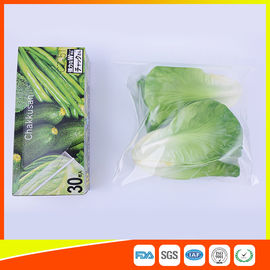 China Resealable LDPE Clear Ziplock Freezer Storage Bags For Vegetable supplier