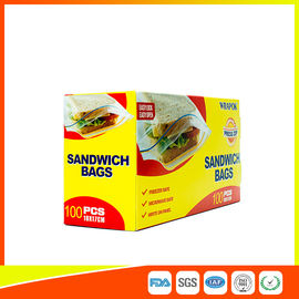 China Food Grade Plastic Clear Recyclable Sandwich Bags , Reusable Bag With Zipper supplier