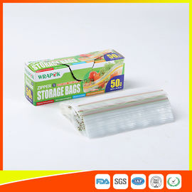 China Clear Reclosable Plastic Food Storage Bags Zip Seal With Private Lable supplier