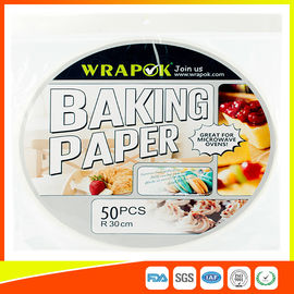 China Round Silicone Baking Paper Sheets , Greaseproof Non Stick Paper For Baking supplier