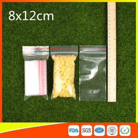 China Ldpe Plastic  Reusable Ziplock Bags 8x12 cm With Colorful Line supplier
