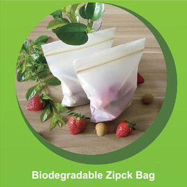 China Safe Biodegradable Ziplock Bags Embossing Surface Handling 12cm X 17cm Size supplier