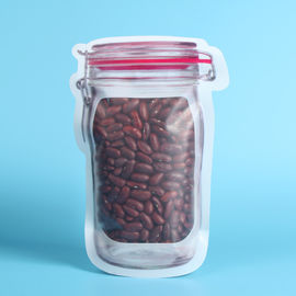 China S / M / L Size Custom Jar Stand Up Zipper Stand Up Pouch Packaging Dry Food Packing supplier