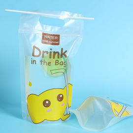 China Custom Printed Stand Up Pouches Transprant Beverage Packaging Bags For Juice / Milk supplier