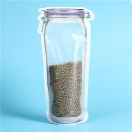 China Tall Mason Jar Stand-Up Zipper Storage Bags For Noodles Or Pasta supplier