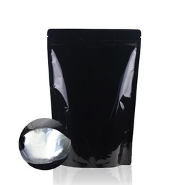 China Custom Printed Coffee Bags Black Tea Zipper Resealable Stand Up Pouches supplier
