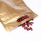 Gold Color Eco-friemdly Plastic Zipper Bag Stand Up Waterproof Ziplock Bags supplier