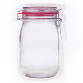 Eco Friendly Mason Jar 100ml Standing Ziplock Bags Plastic For Food Package supplier